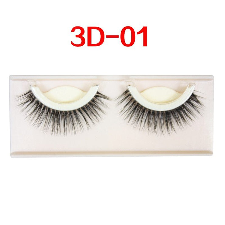 3D False Eye lashes Extension on Reusable Self-Adhesive
