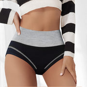 Women's Colour Clash High Waisted Tummy Tuck Hip Lifting Breathable Panties