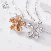 Elegant Moissanite Flower Necklace