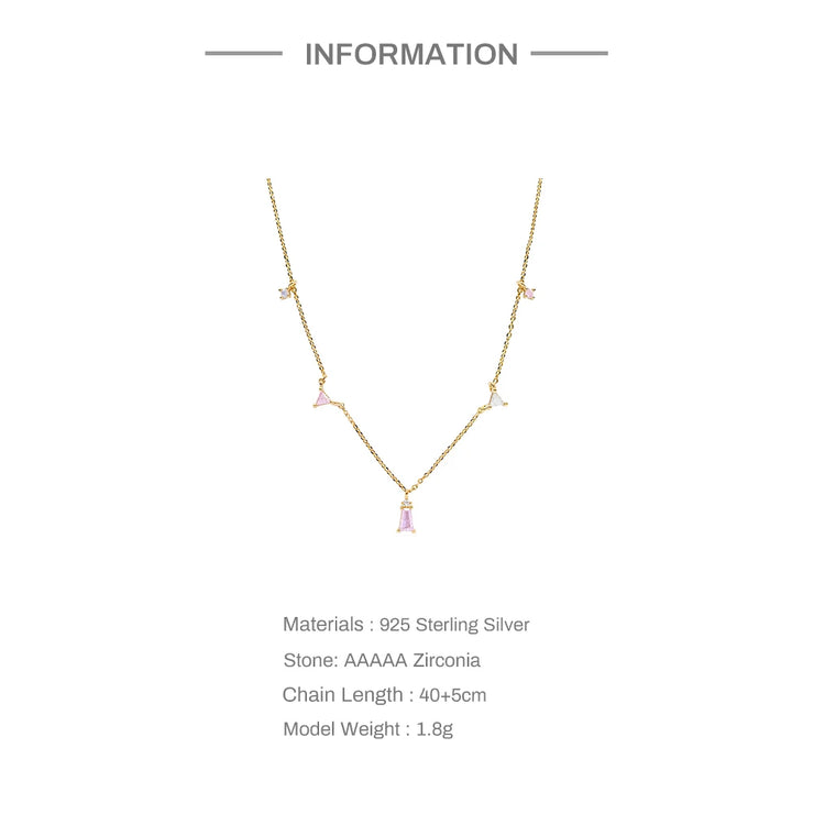 Sparkling Zircon Spike Necklace