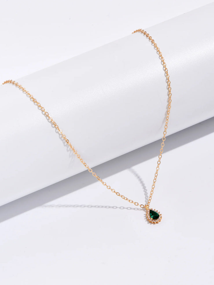 Sparkling Water Drop Necklace
