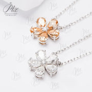 Elegant Moissanite Flower Necklace