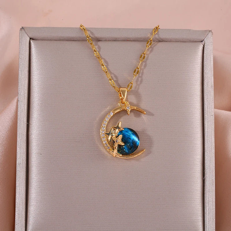 Blue Star Luxury Pendant Necklace