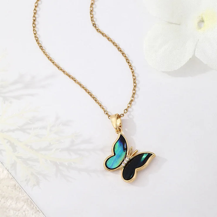 Sparkling Butterfly Necklace Charm