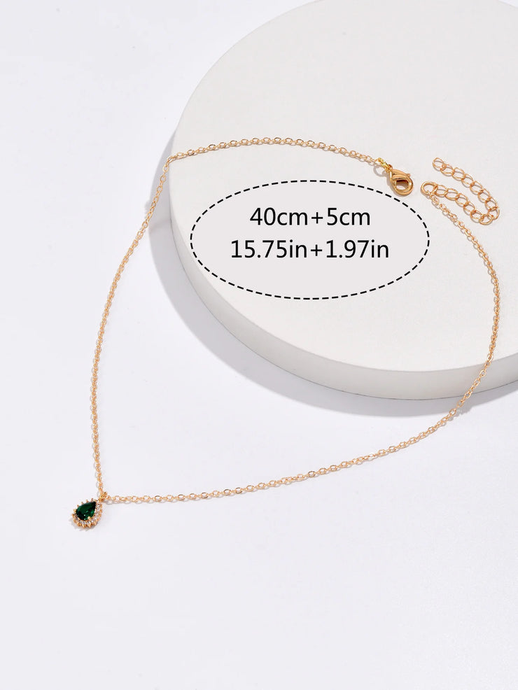 Sparkling Water Drop Necklace