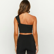 Stylish One-Shoulder Night Top