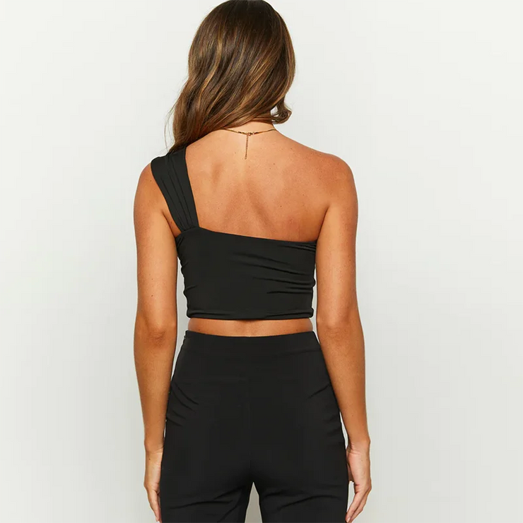 Stylish One-Shoulder Night Top
