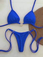 Chic Lace-Up Bikini Set