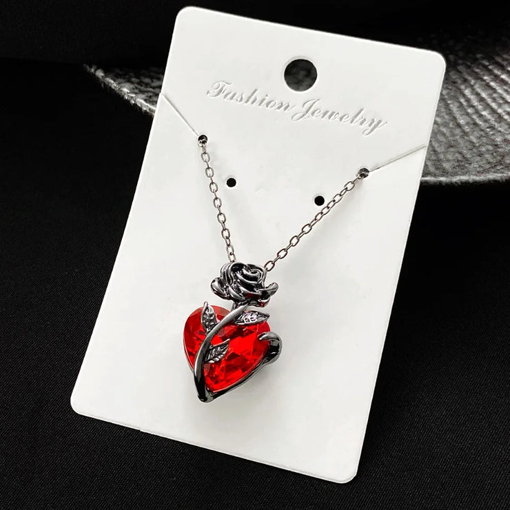 Gothic Heart Pendant Necklace