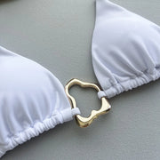 Chic Lace-Up Bikini Set