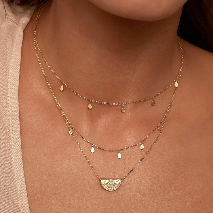 Sparkling Zircon Spike Necklace