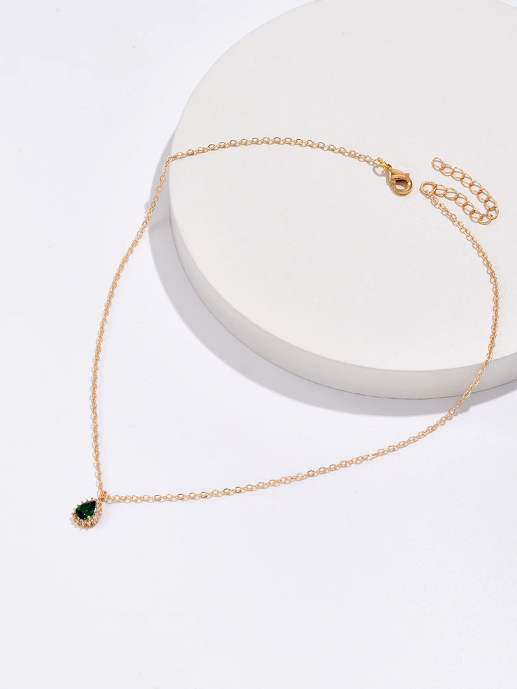 Sparkling Water Drop Necklace