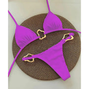 Chic Lace-Up Bikini Set