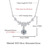 Sparkling Silver Moissanite Necklace