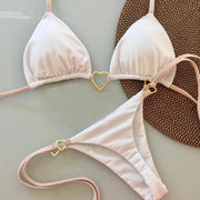 Chic Lace-Up Bikini Set