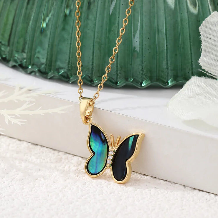 Sparkling Butterfly Necklace Charm