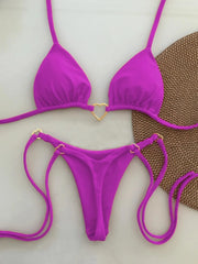 Chic Lace-Up Bikini Set