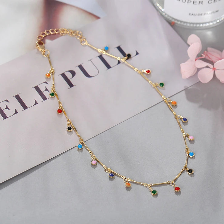 Vibrant Tassel Pendant Necklace