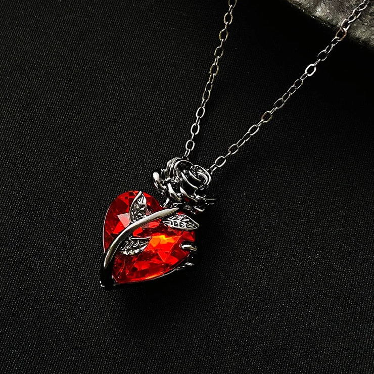 Gothic Heart Pendant Necklace