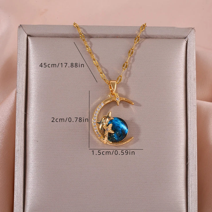 Blue Star Luxury Pendant Necklace
