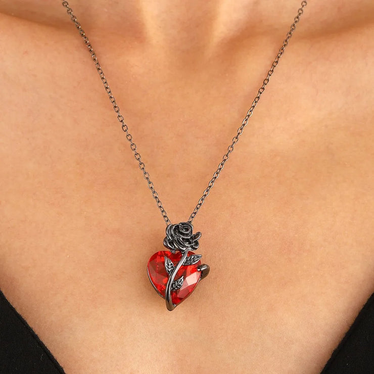 Gothic Heart Pendant Necklace