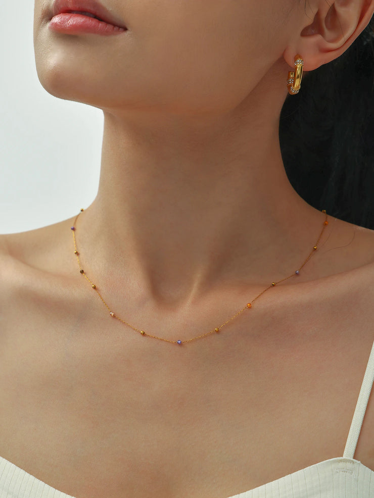 Colorful Charm Choker Necklace