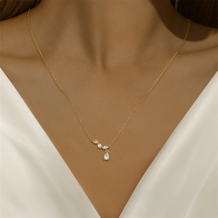 Sparkling Zircon Spike Necklace