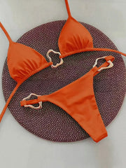 Chic Lace-Up Bikini Set