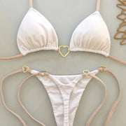 Chic Lace-Up Bikini Set