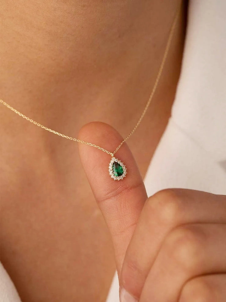 Sparkling Water Drop Necklace