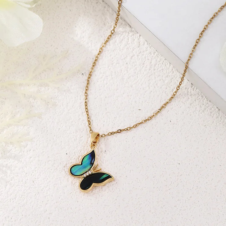 Sparkling Butterfly Necklace Charm