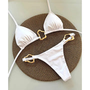 Chic Lace-Up Bikini Set