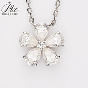 Elegant Moissanite Flower Necklace